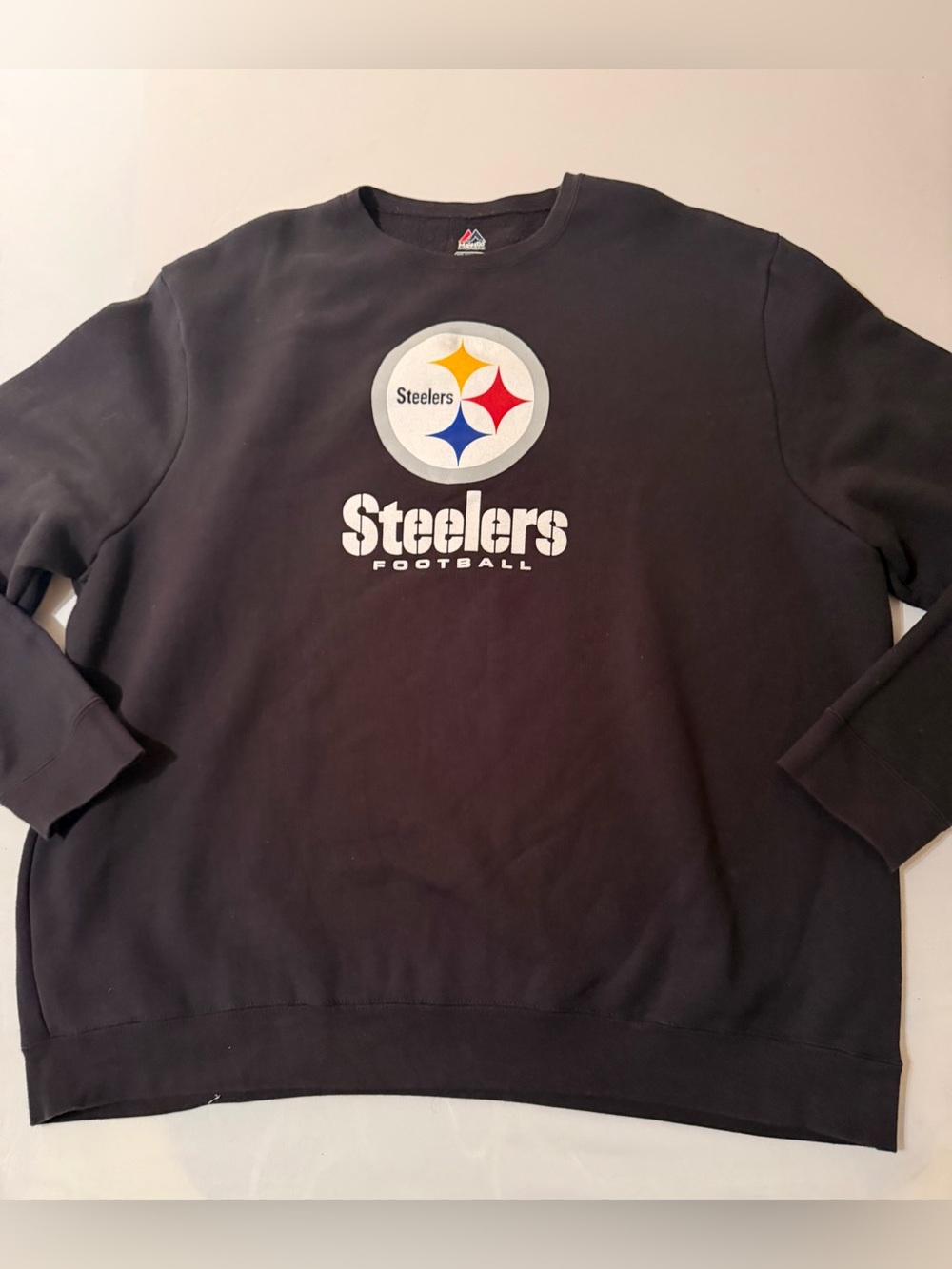 Majestic 2XL Heavy Weight Steelers Football Crewneck Sweatshirt
